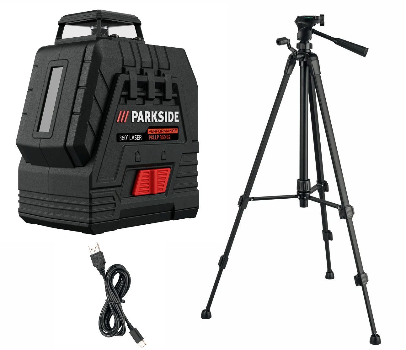 PARKSIDE PERFORMANCE® Rotationslaser Akku Rotationslaser Kreuzlinienlaser PKLLP 360 4 V 360 Grad