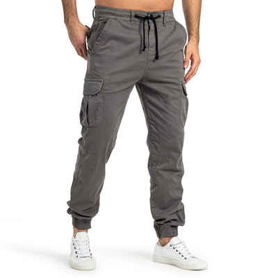 SUBLEVEL Cargohose Herren Cargo Hose Jeans Sweatpant Chino Jogginghose Tunnelzug, elastische Bündchen