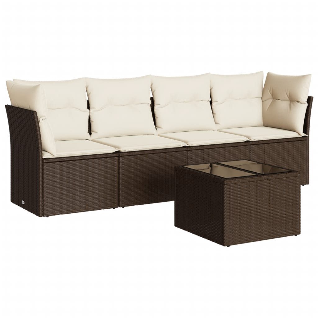 vidaXL Gartenlounge-Set 5-tlg. Garten-Sofagarnitur mit Kissen günstig online kaufen