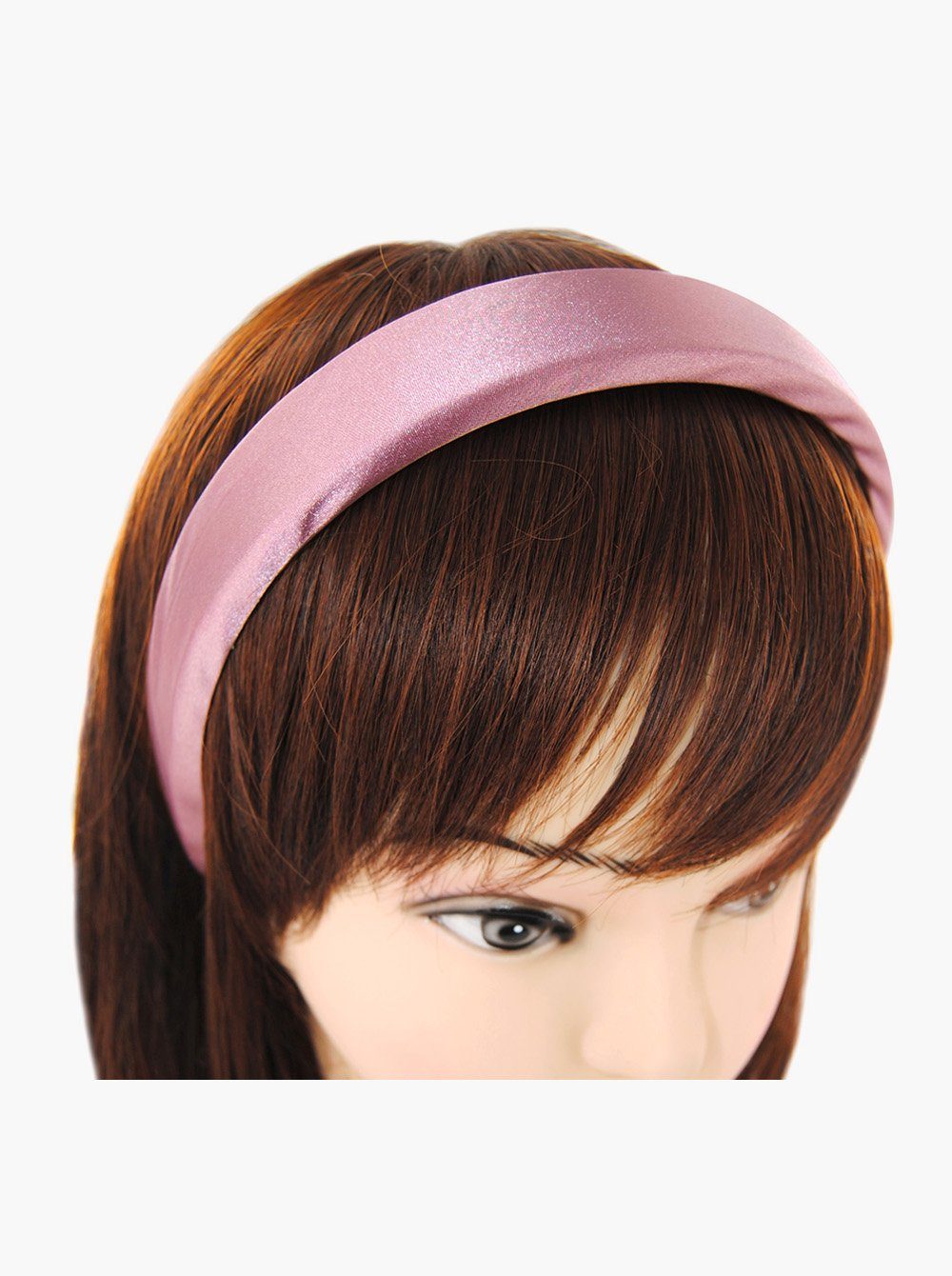 axy Satin Bezogen mit Haarreif Damen gepolstertes Vintage Candy Haarreif Colours, Haareifen Stoff Violett Haarband