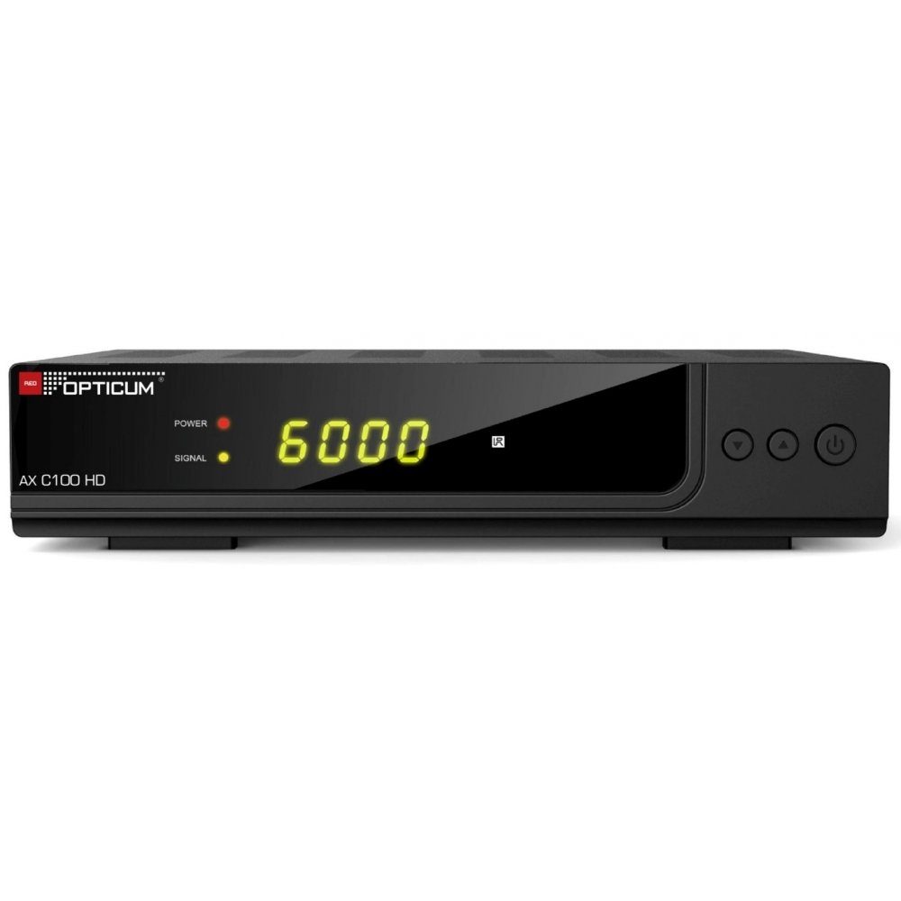 RED OPTICUM AX C100 HD HDTV - Receiver - schwarz Kabel-Receiver – Bild 3 von 5