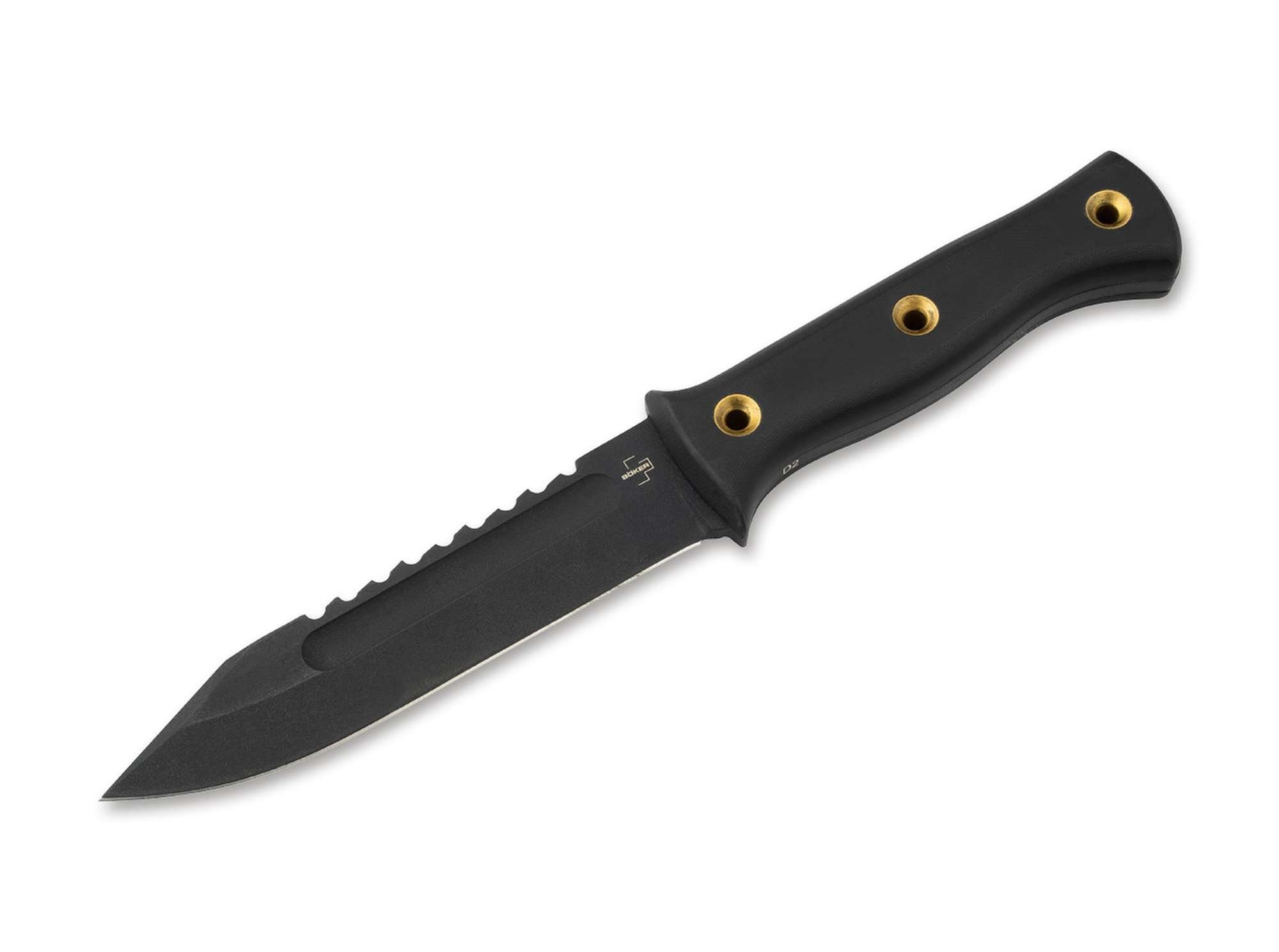 Böker Plus Survival Knife Pilot Knife Bowiemesser Kydexscheide D2 Klinge