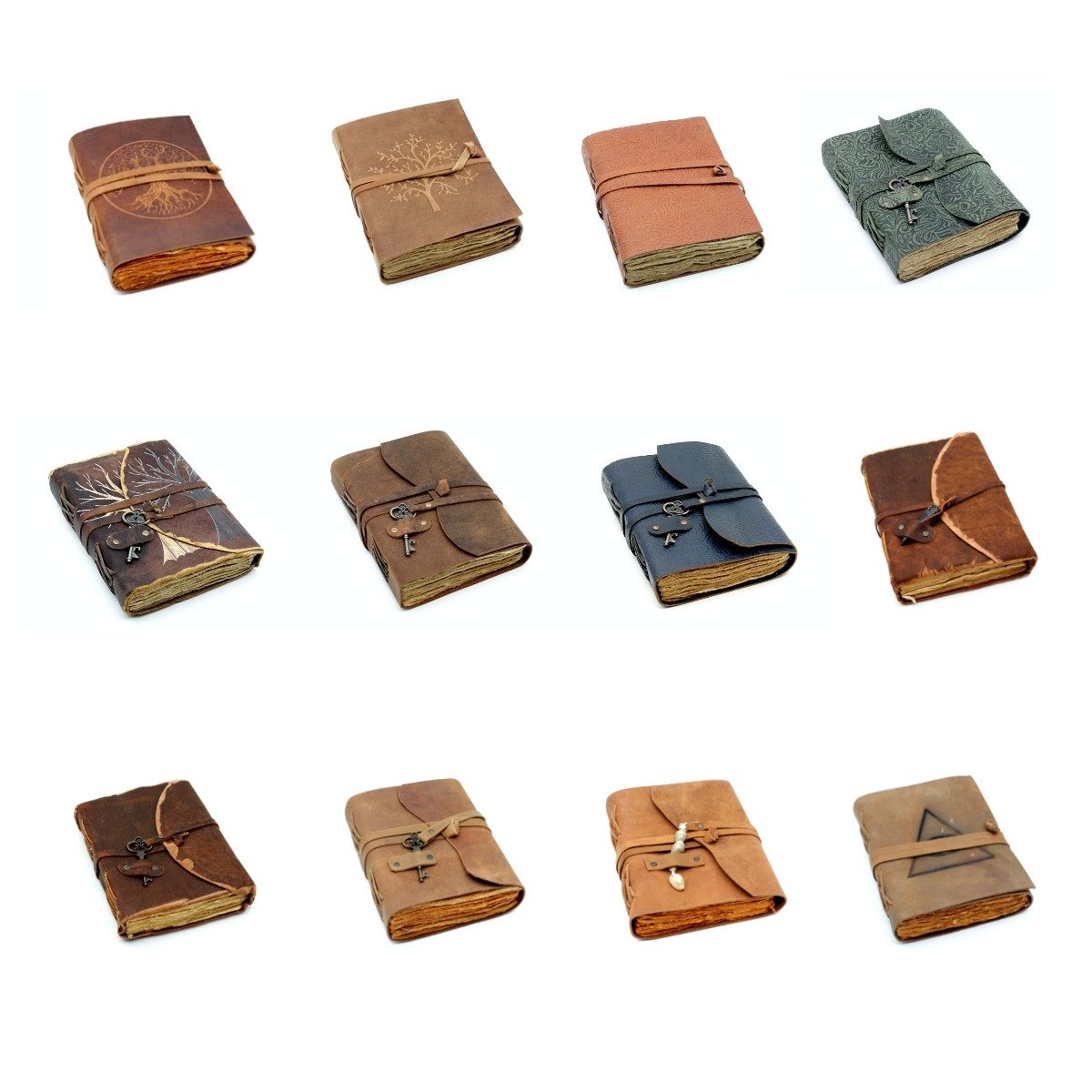 Brillibrum Tagebuch Leder Tagebuch handgefertigt Vintage Notizbuch mit Antik Papier