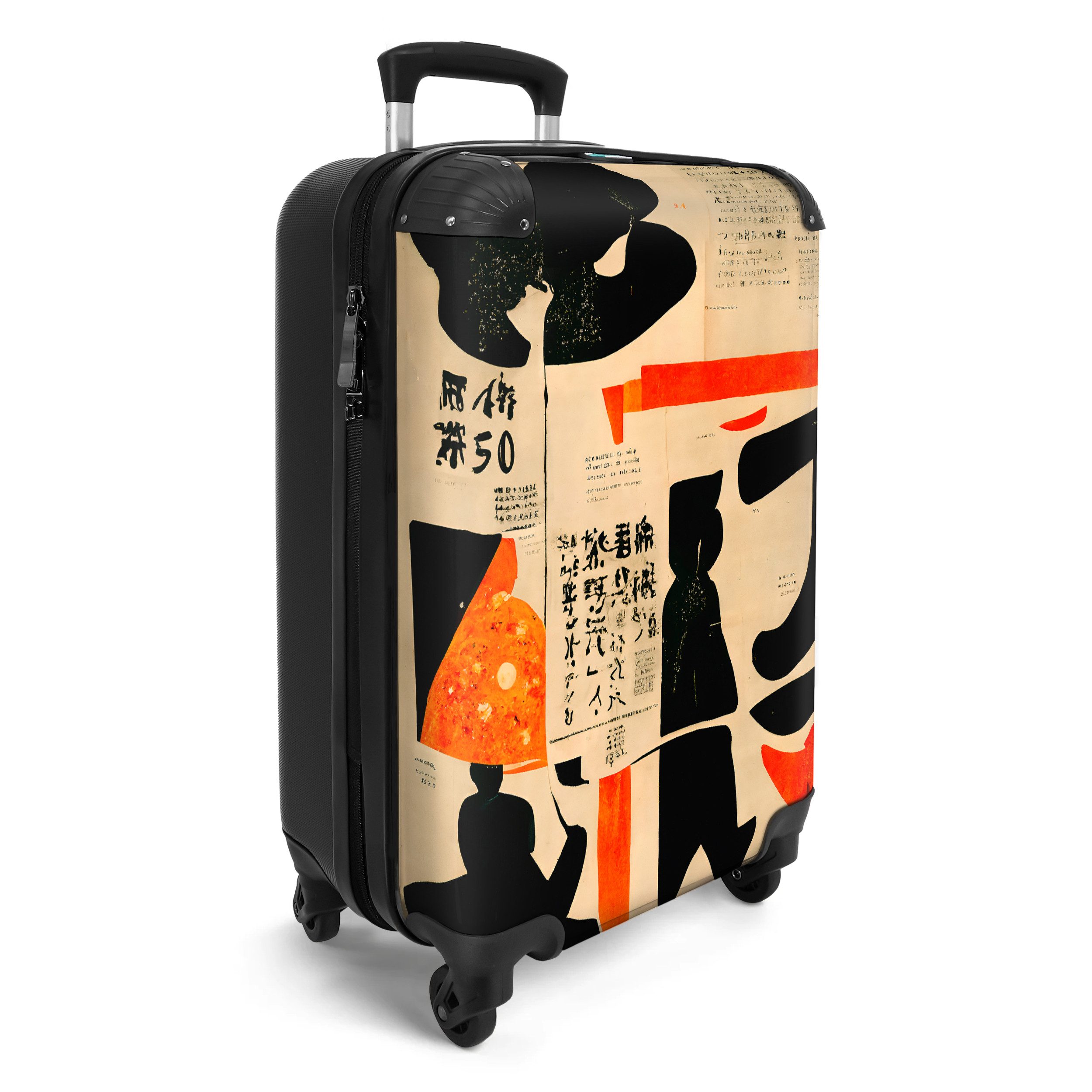 NoBoringSuitcases.com© Hartschalen-Trolley Vintage - Rot - günstig online kaufen