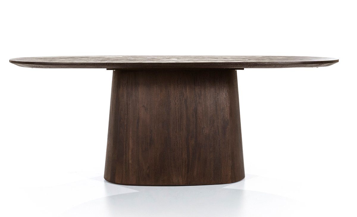 Maison ESTO Esstisch oval Mango massiv Holz Esszimmertisch