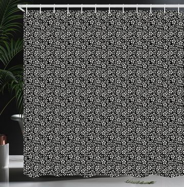 Abakuhaus Duschvorhang Moderner Digitaldruck mit 12 Haken auf Stoff Wasser Resistent Breite 175 cm, Höhe 180 cm, Floral Klassische Retro-Blumen-Blüten