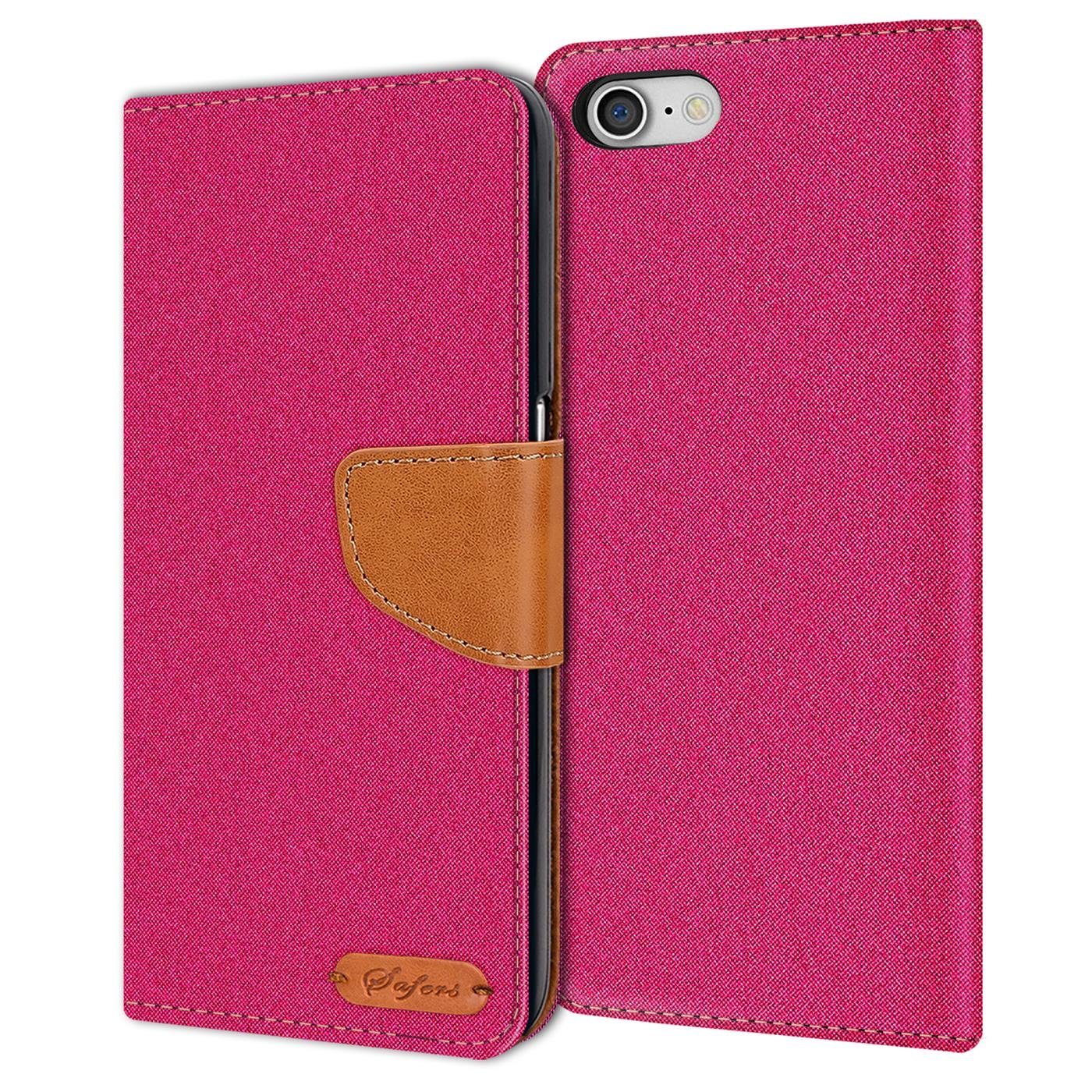 CoolGadget Handyhülle Denim Schutzhülle Flip Case für Apple iPhone 7 / 8 / SE 2 4,7 Zoll, Book Cover Handy Tasche Hülle für iPhone SE 2. Generation Klapphülle