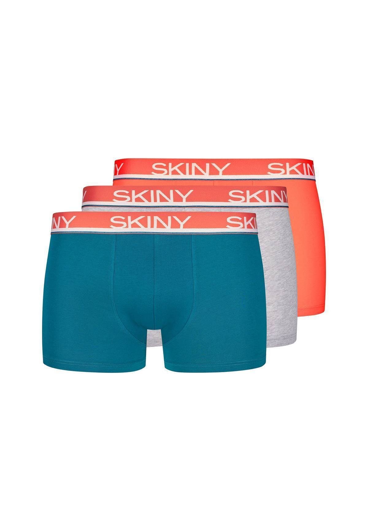 Pants Herren Trunks, Petrol/Grau/Orange Pack Shorts Skiny Boxer - 3er Boxer