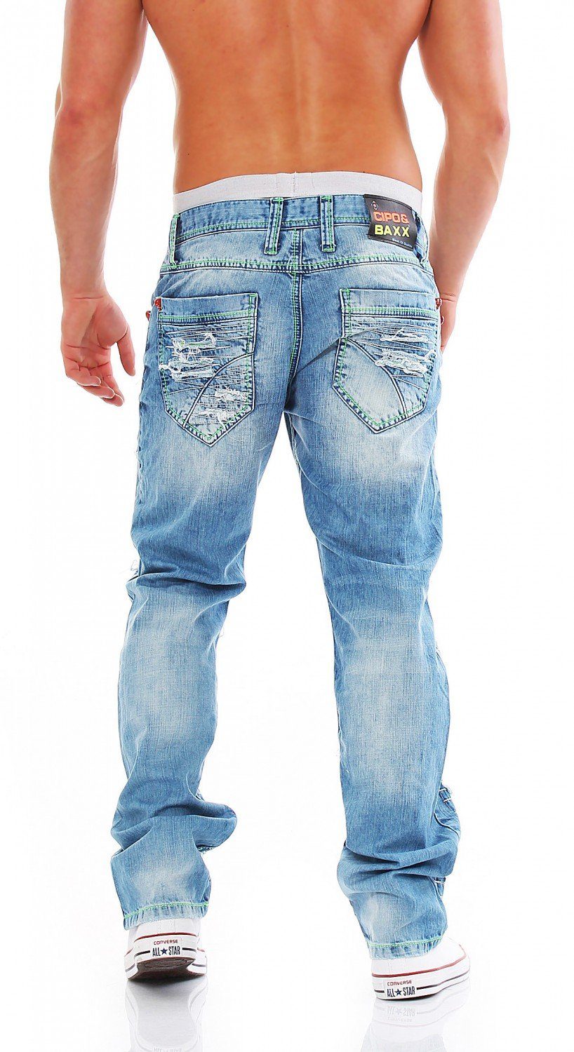 Cipo & Baxx Regular-fit-Jeans Cipo & Baxx C-1053 Regular Fit Herren Jeans – W38/L30 – Bild 3 von 3