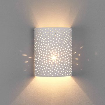 Lindby LED Deckenleuchte Jiru, dimmbar, Leuchtmittel nicht inklusive, Modern, Gips, Metall, weiß, 1 flammig, E14, LED Lampe
