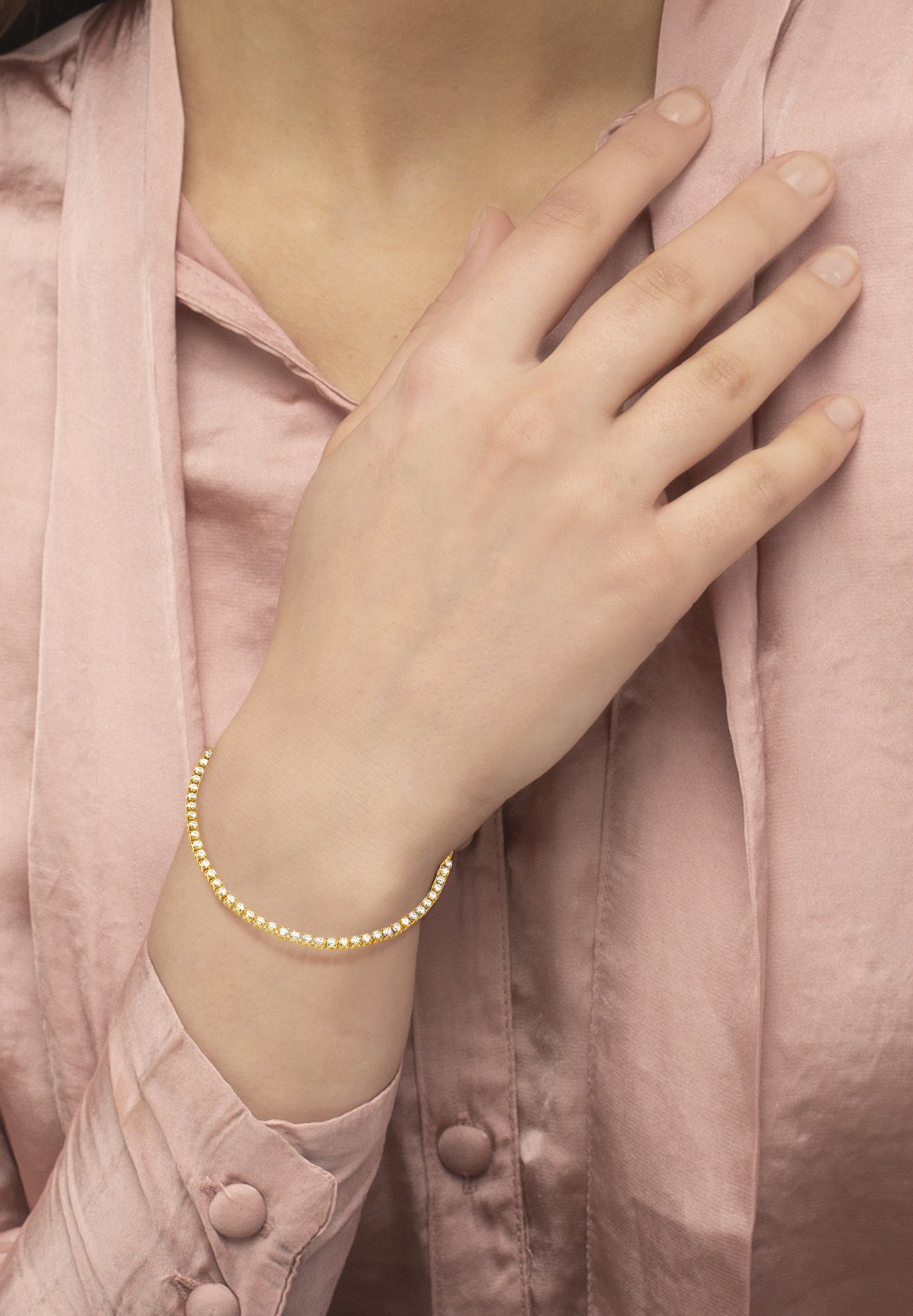 (Armband, Armkette Armband Geschenkverpackung), goldfarben inkl. Ardeo für Frauen Heideman