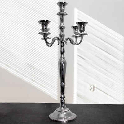 Antikas Kerzenhalter Kerzenleuchter Aluminium, groß, edler Kerzenhalter, 5-armig
