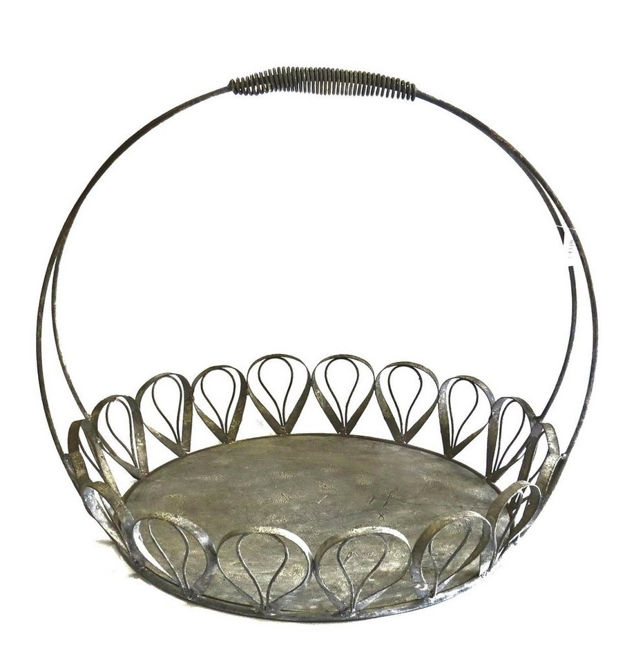 Thumbnail - Exner GmbH Garten- & Wohnaccessoires Pflanzschale Metall Deko Blumen Korb Garten Antik Metall Art Ferro 42 cm, ArtFerro