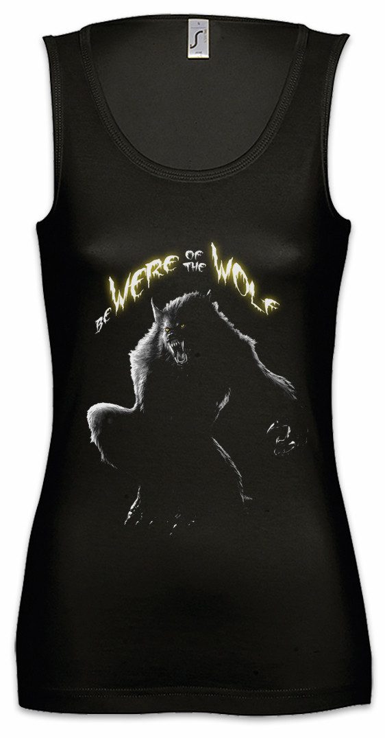 Tanktop Be Were Of The Wolf Ärmelloses Damen T-Shirt Wölfe Mond Werwolf