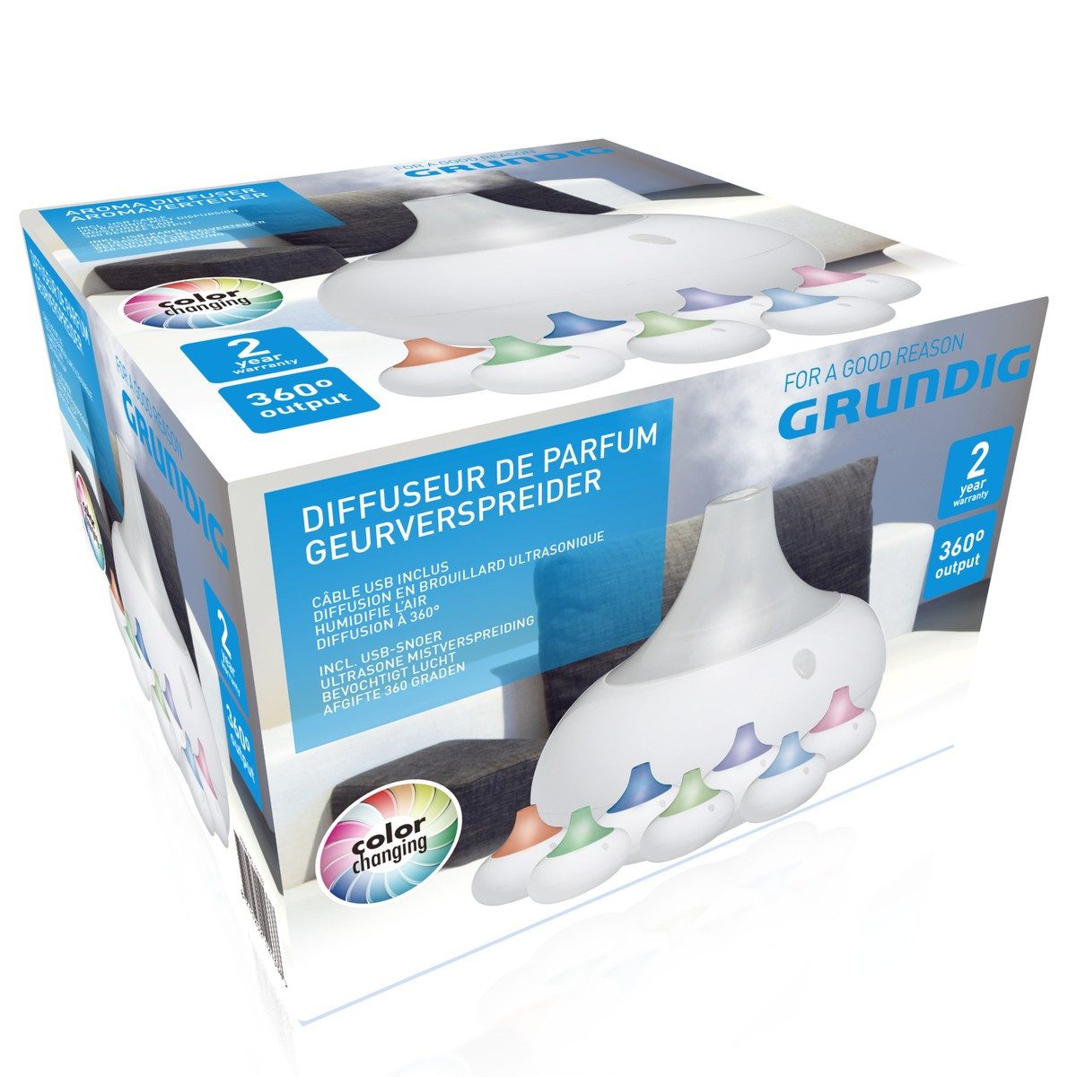 Grundig Duftlampe Grundig Aroma Diffuser 80ML, Timer