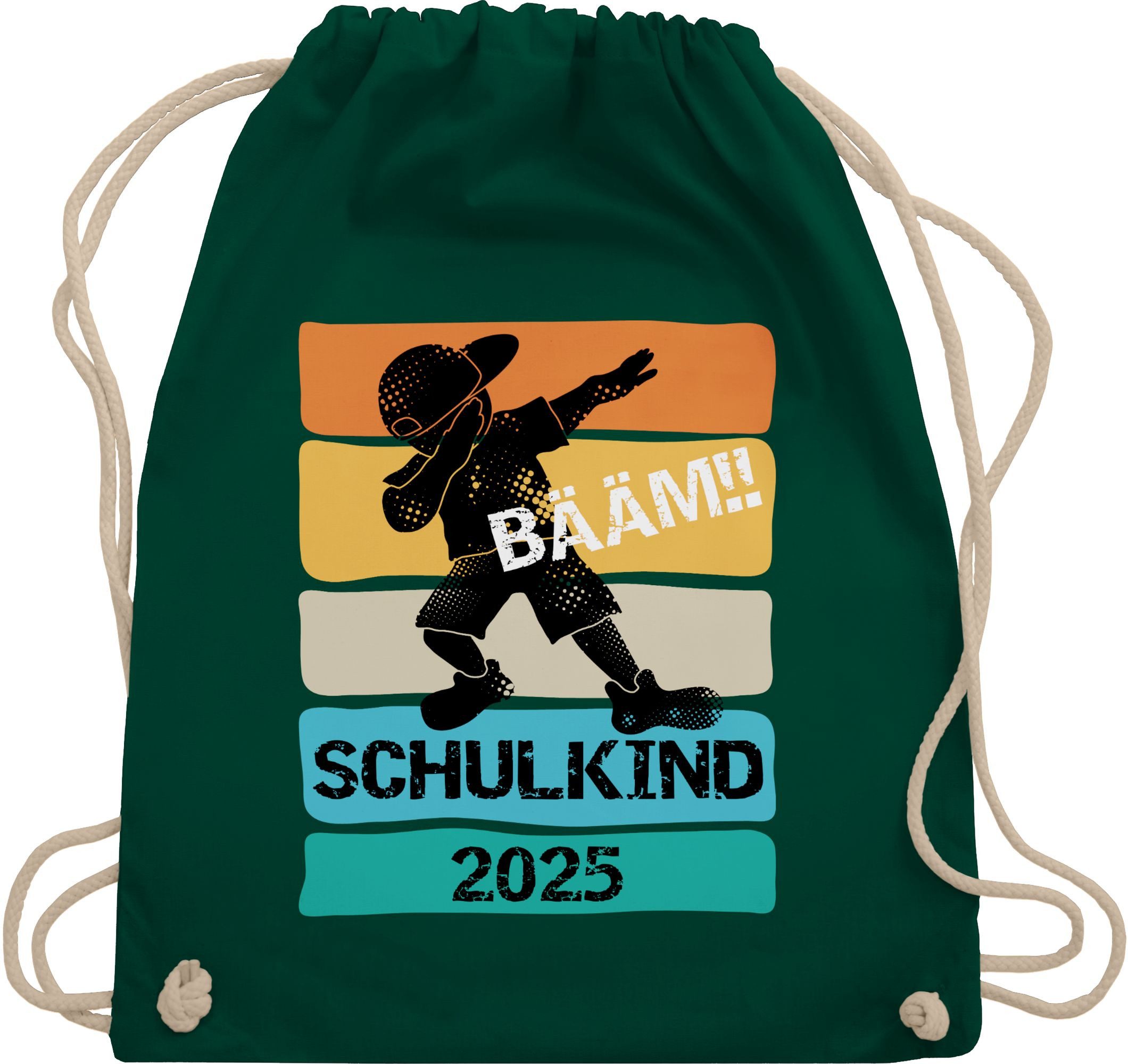 Shirtracer Turnbeutel Bääm! Schulkind 2025, Schulanfang & Einschulung Geschenk Turnbeutel