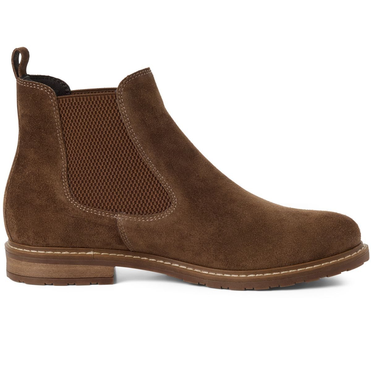 Tamaris 1-25056-41/381 Stiefelette Klassischer Chelsea Boot aus Veloursleder