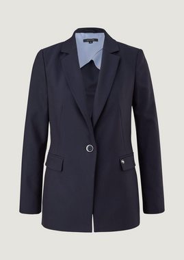 Comma Blusenblazer Taillierter Blazer in Baumwollmix