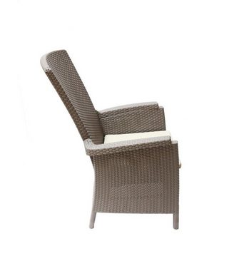 PassionMade Gartenlounge-Sessel Gartensessel verstellbar gartenmöbel künstlich Gartenstuhl rattan 941 (1 Sessel, 1 sessel)