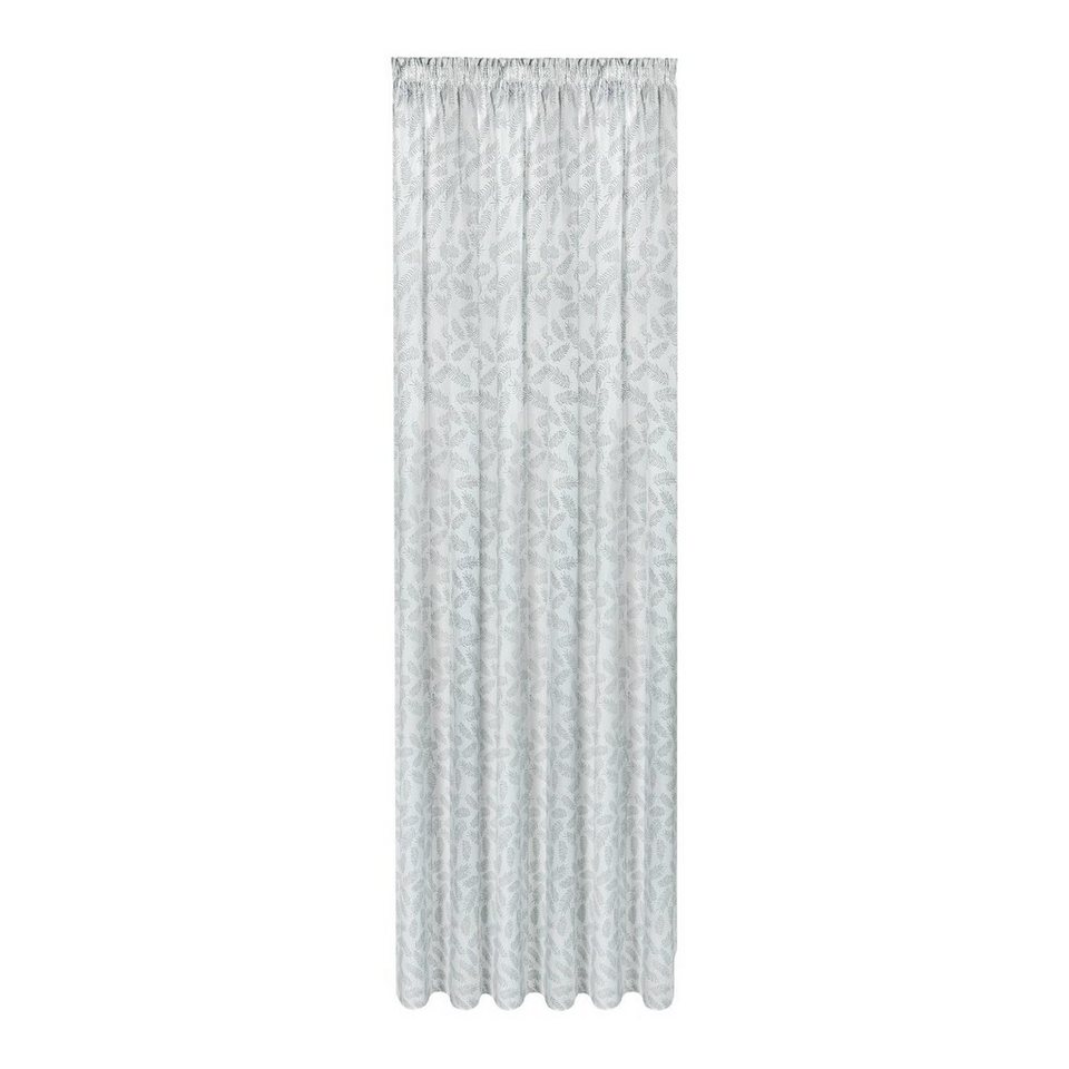 Gardine Vorhang 140x245cm 100% Bio Baumwolle Blickdicht grau Kräuselband &  Stangendurchzug Schal, Asphald, (1 St)