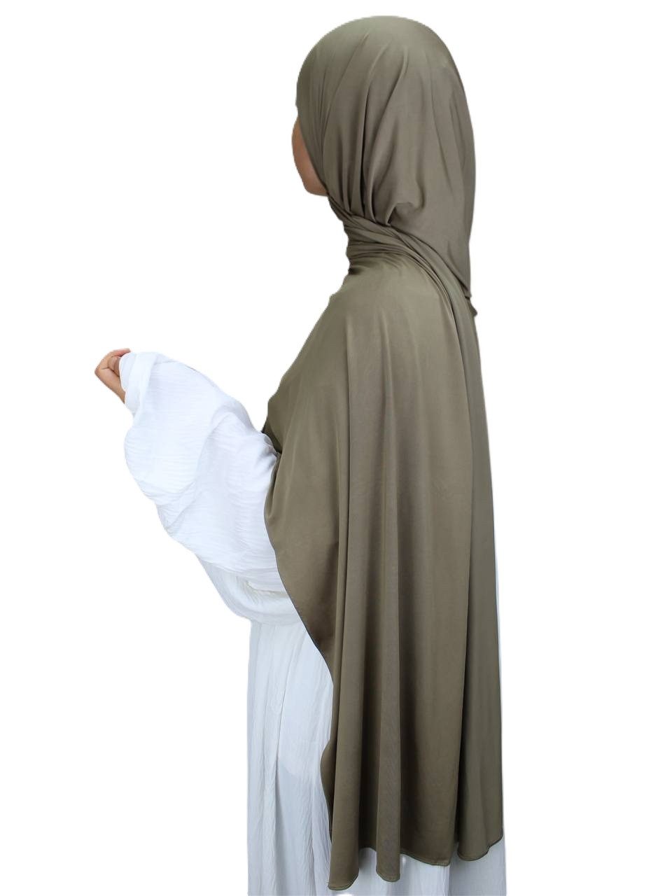 Aymasal Hijab Premium Liquid Hijab Scarf Kopftuch Khimar glänzend elegant Hochzeit (Einzelnes Kopftuch, Einzelstück) Premium Liquid Hijab Kopftuch Khimar