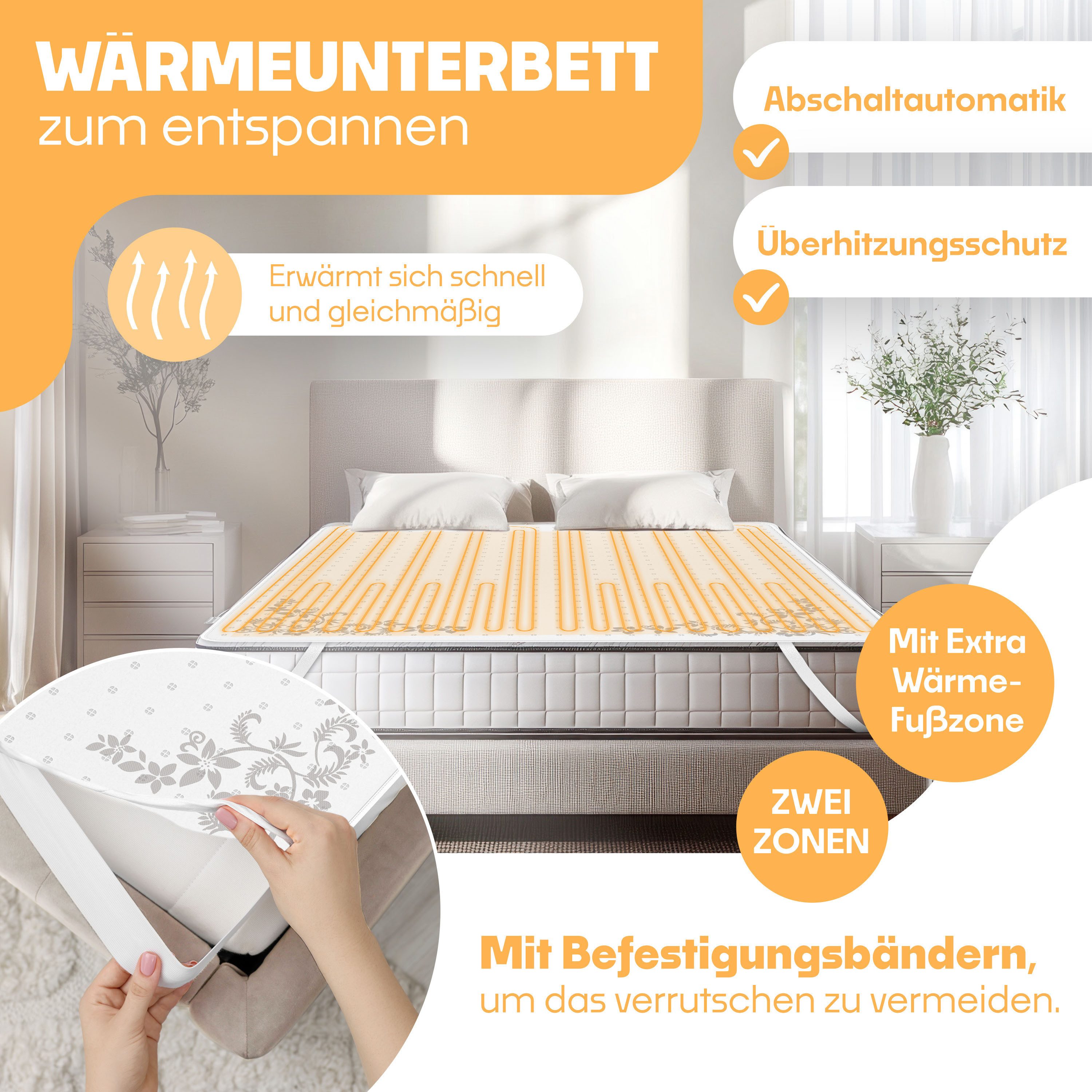 KESSER Wärmeunterbett, Wärmeunterbett mit Abschaltautomatik Fernbedienung H günstig online kaufen