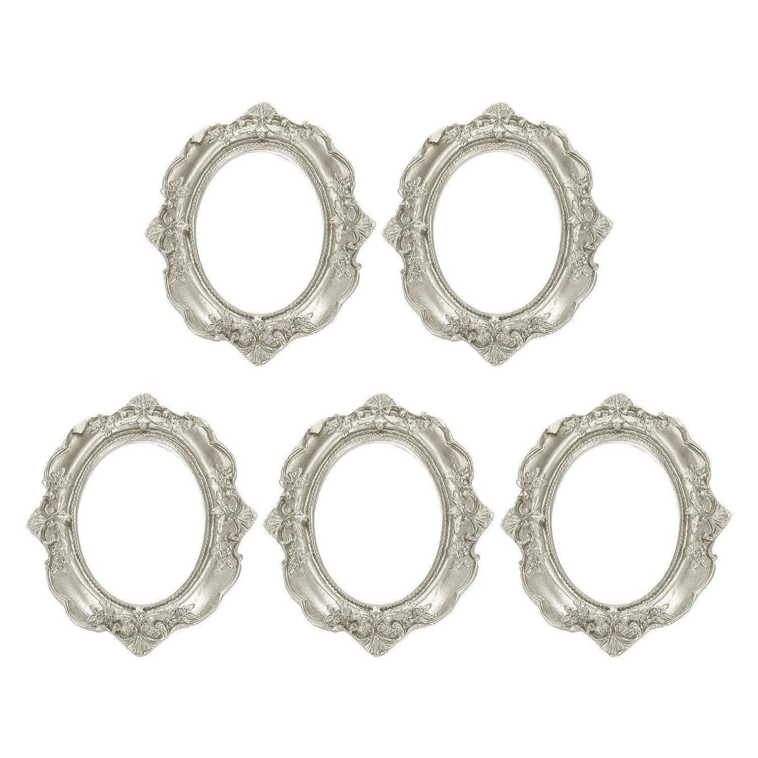 LuxusKollektion Einzelrahmen 5x Bilderrahmen Vintage Silbergrau, (5 St)
