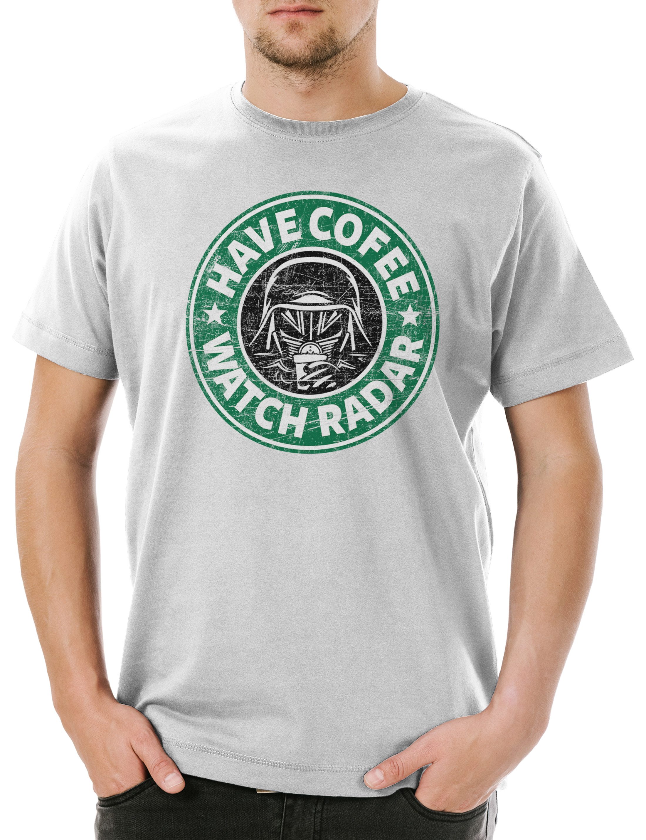 Print-Shirt Have Coffee Watch Radar Herren T-Shirt Kaffee Coffeine Koffein