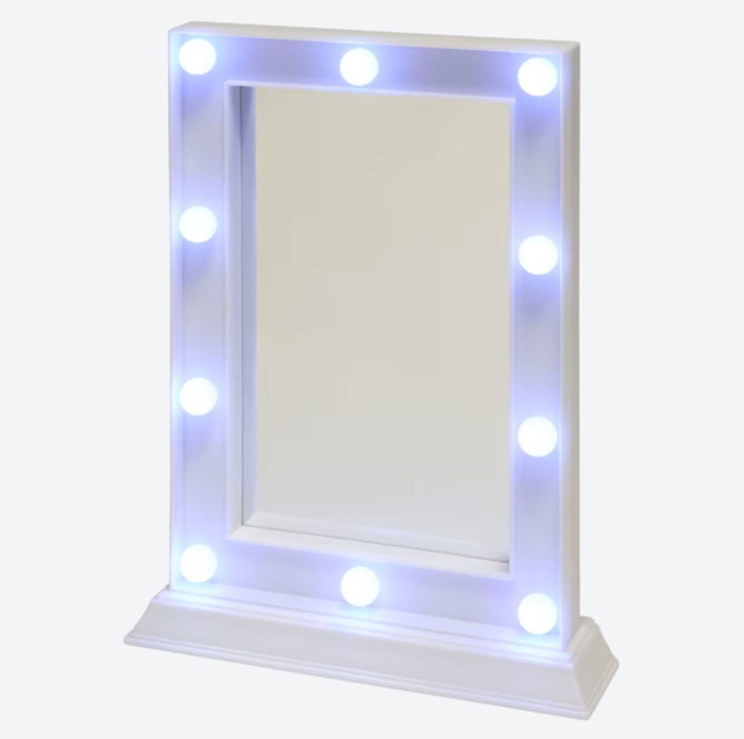 Spectrum LED-Lichtspiegel Spiegel mit 10 LED-Leuchten 25 x 6,5 x 33 cm
