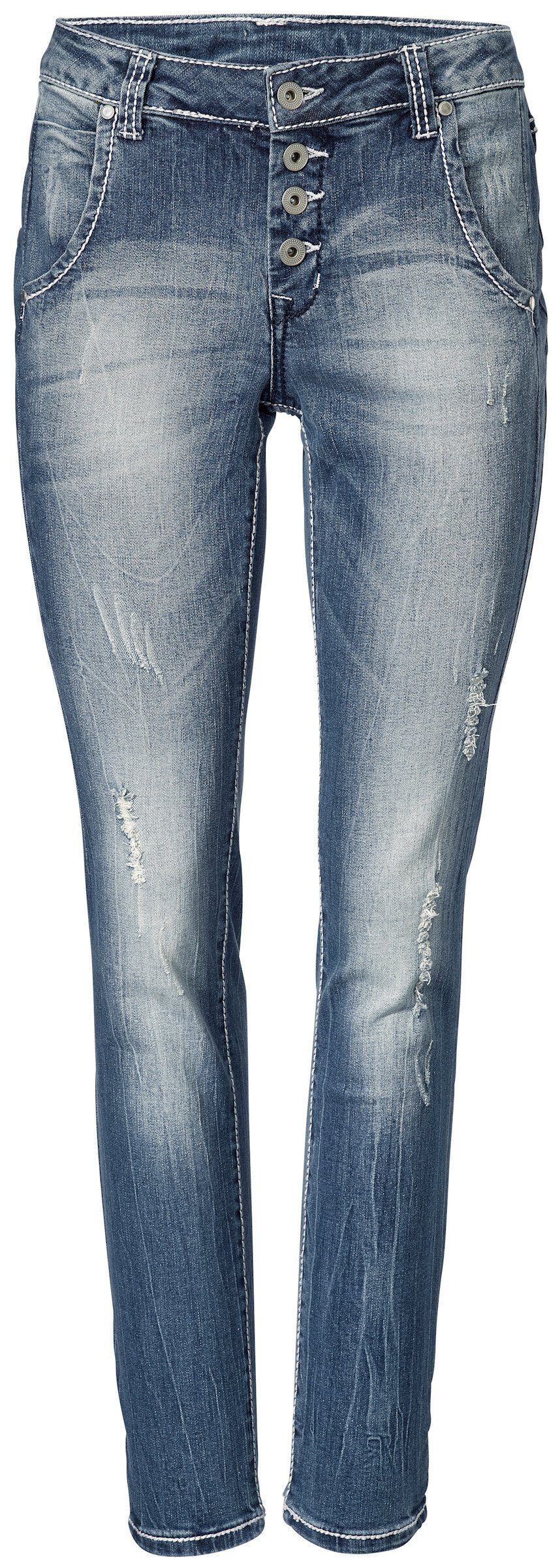 heine Bequeme Jeans Boyfriend Jeans leicht vertieft