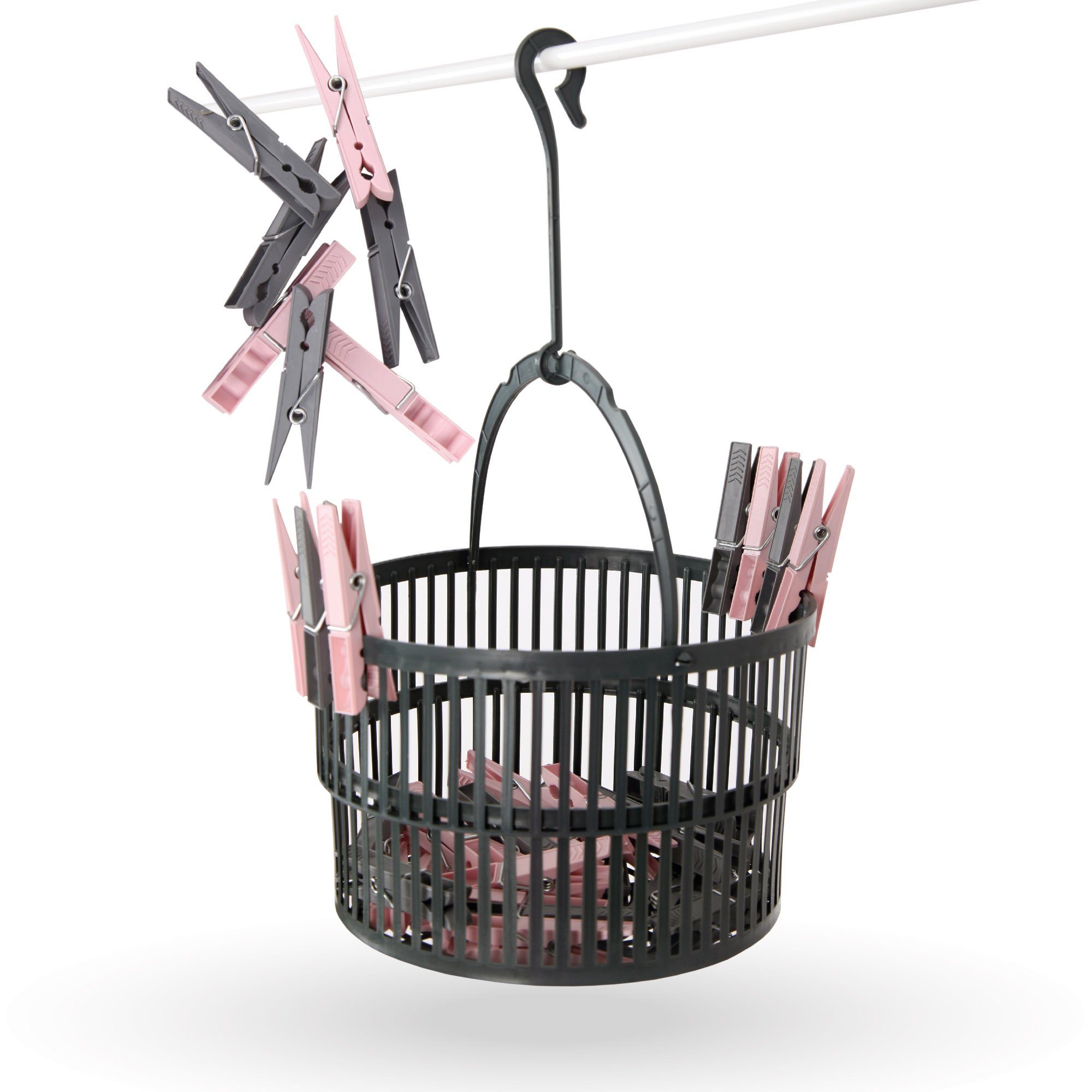 Bestlivings Прищепки Teleskopkorb inkl. Скобки, Korb inkl. 30 Прищепки Dekoklammer Fotoklammer