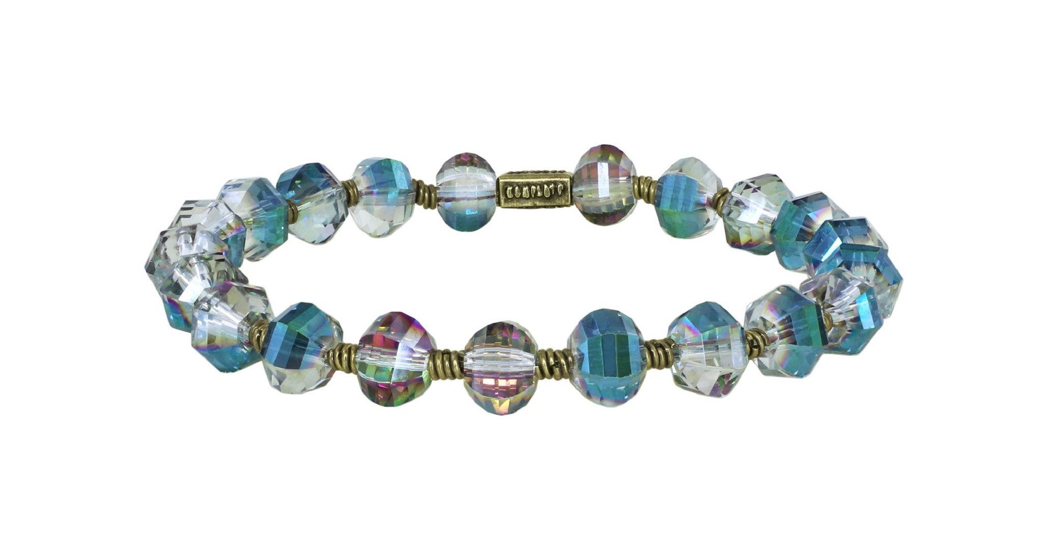 KONPLOTT Armband Konplott: Armband Petit Glamour d´Afrique, Kristall (einteilig, einteilig), dehnbares Nylonband, geschliffene Kristalle