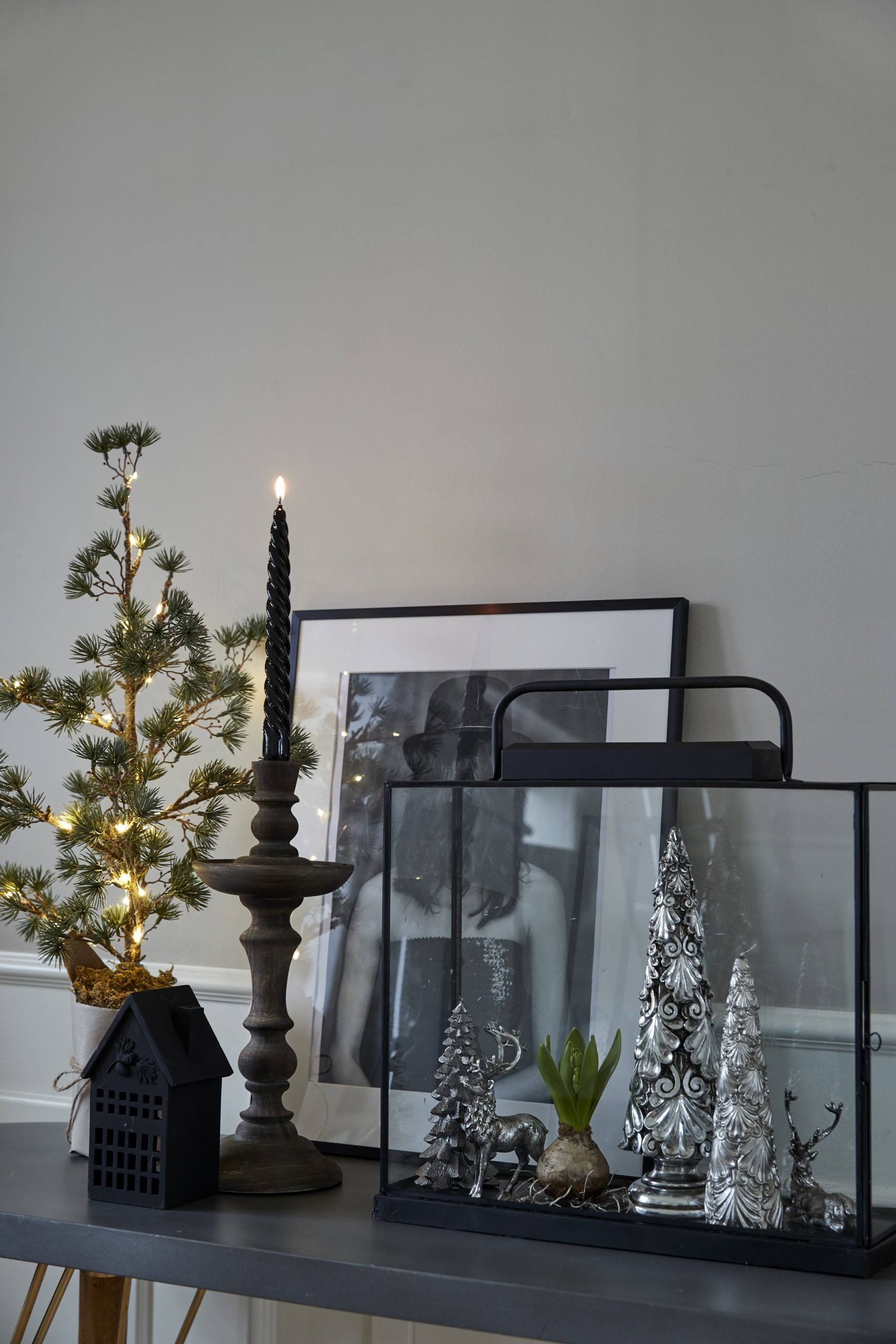 Lene Bjerre Teelichthalter Lene Bjerre Serafina Haus schwarz 17cm black