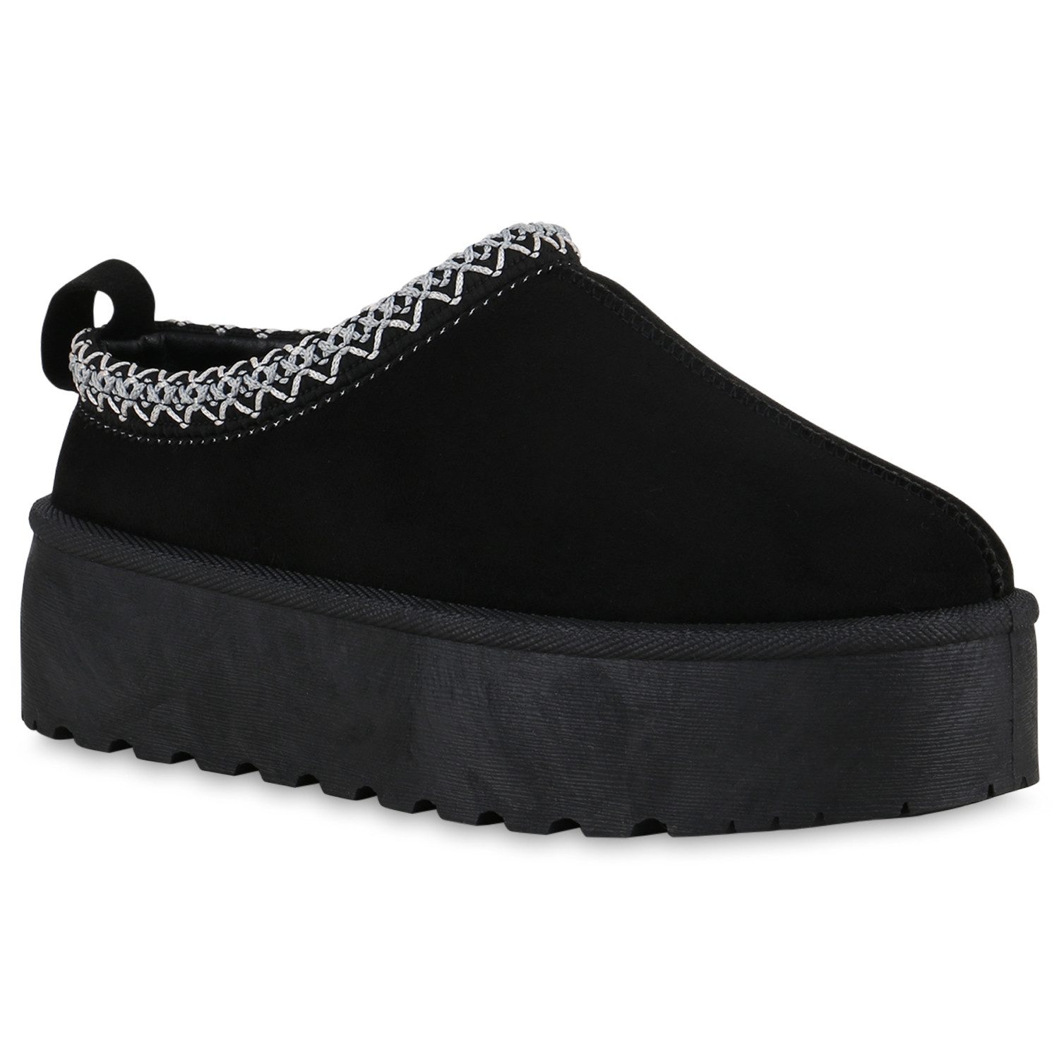VAN HILL 840844 Hausschuh Damen Warm Gefütterte Pantoffeln Hausschuhe Bequeme Prints