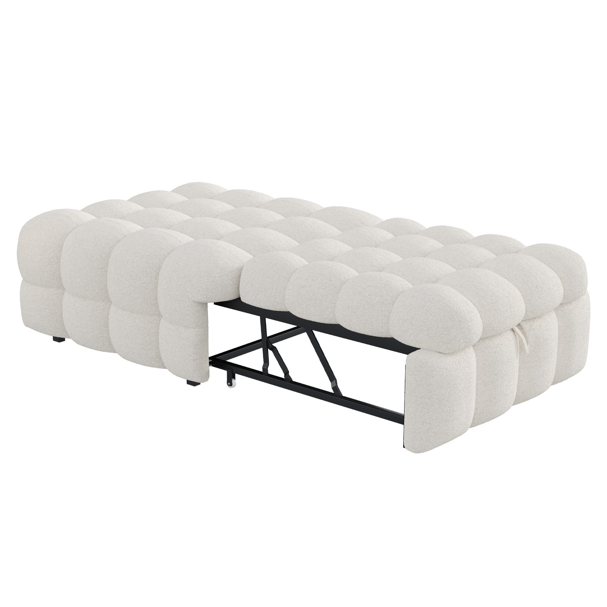 OKWISH Schlafsofa 2-in-1 Polsterbett mit Teddy-Stoff, günstig online kaufen