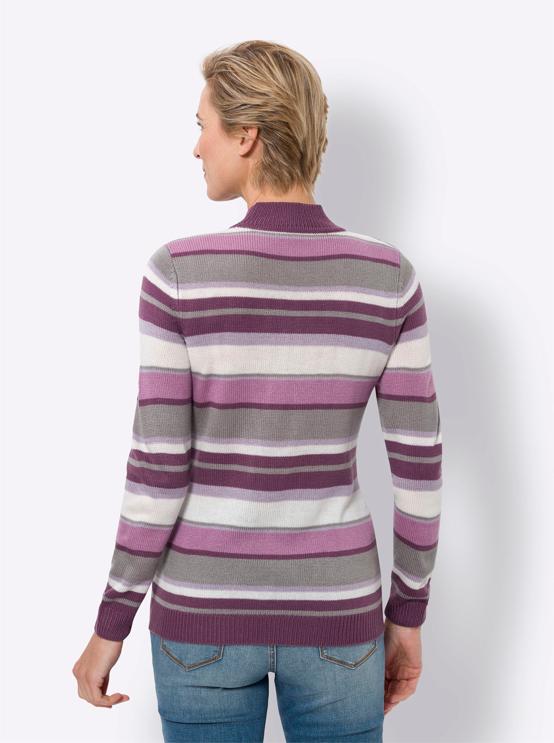 Sieh an! Strickpullover Stehkragenpullover günstig online kaufen