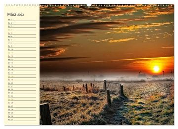 CALVENDO Wandkalender Friesland, verzauberte Landschaft an der Nordsee (Premium, hochwertiger DIN A2 Wandkalender 2023, Kunstdruck in Hochglanz)