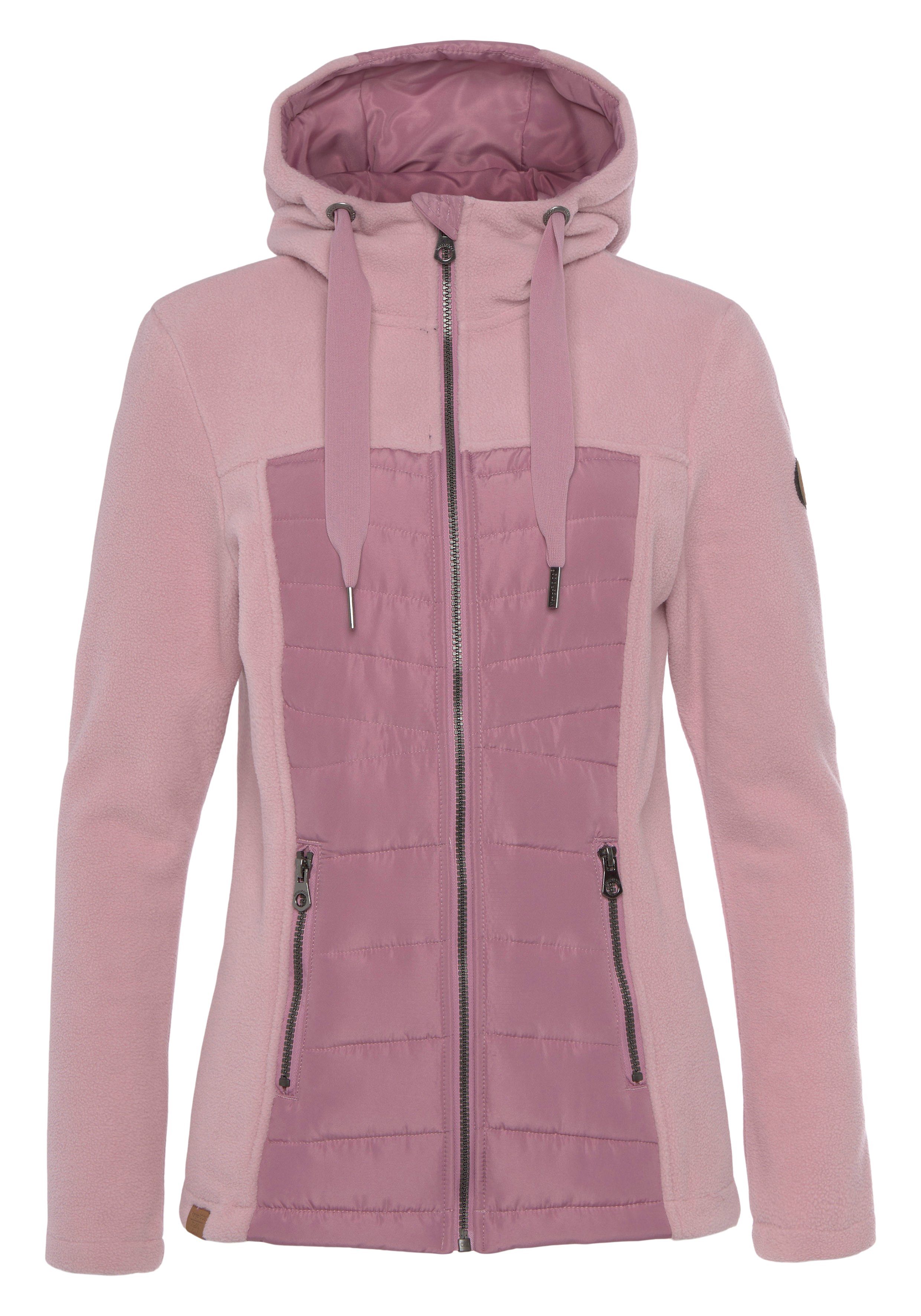 rosa-mauve im - Kurzjacke KOLLEKTION KangaROOS NEUE modischen Materialmix