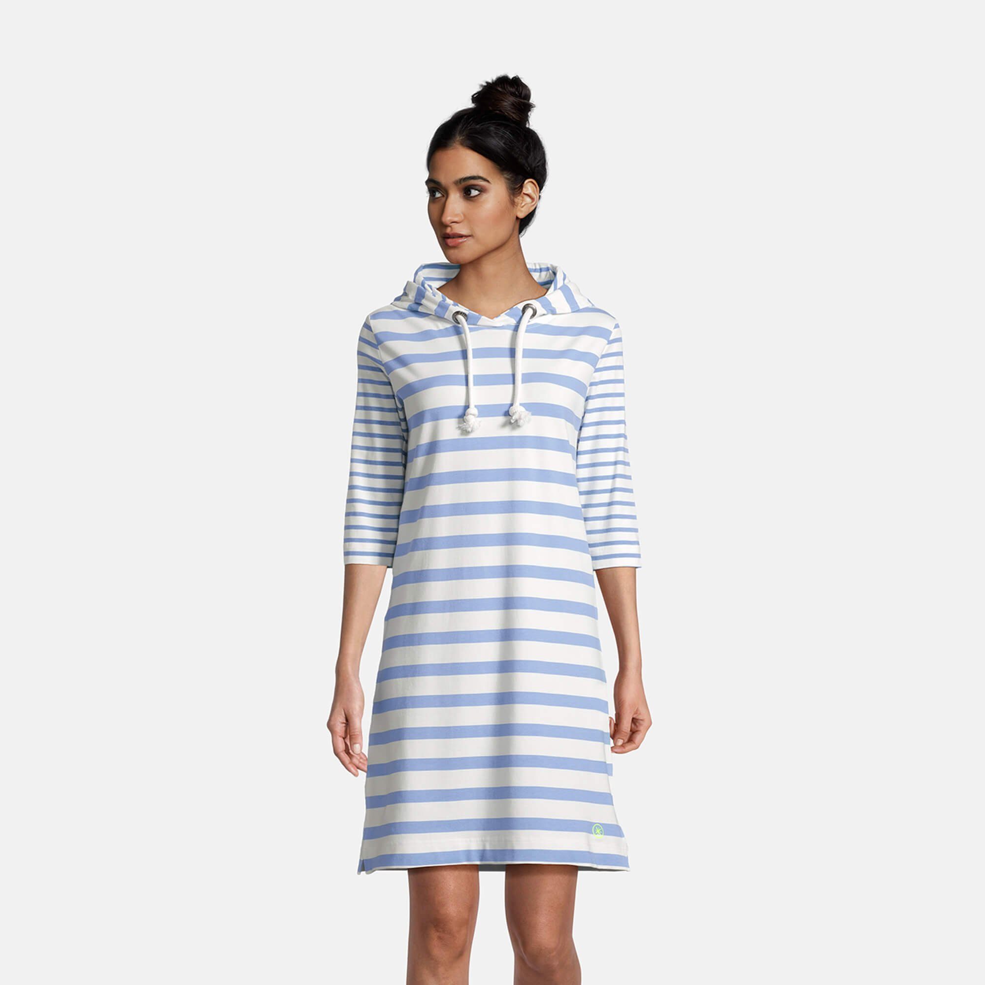 salzhaut Shirtkleid Damen Hoodie-Kleid Kapuzenkleid Lawaimaker günstig online kaufen