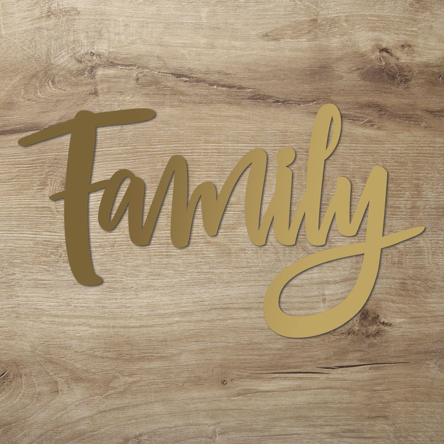 Namofactur 3D-Wandtattoo Wanddeko Schriftzug "Family" Wandbild günstig online kaufen
