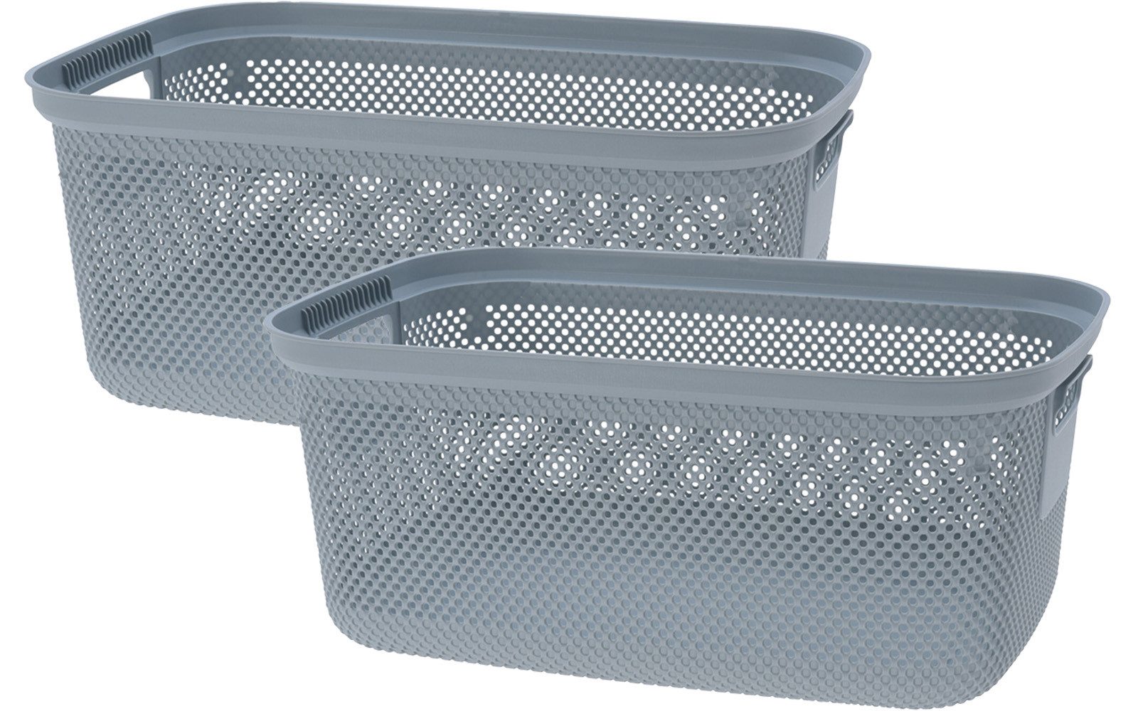 Koopman Wäschekorb Wäschewanne Kunststoff 30 L 4 Farben 2 er SET (2 St), 2er Set, 30 L, Leicht, 4 Farben zur Auswahl