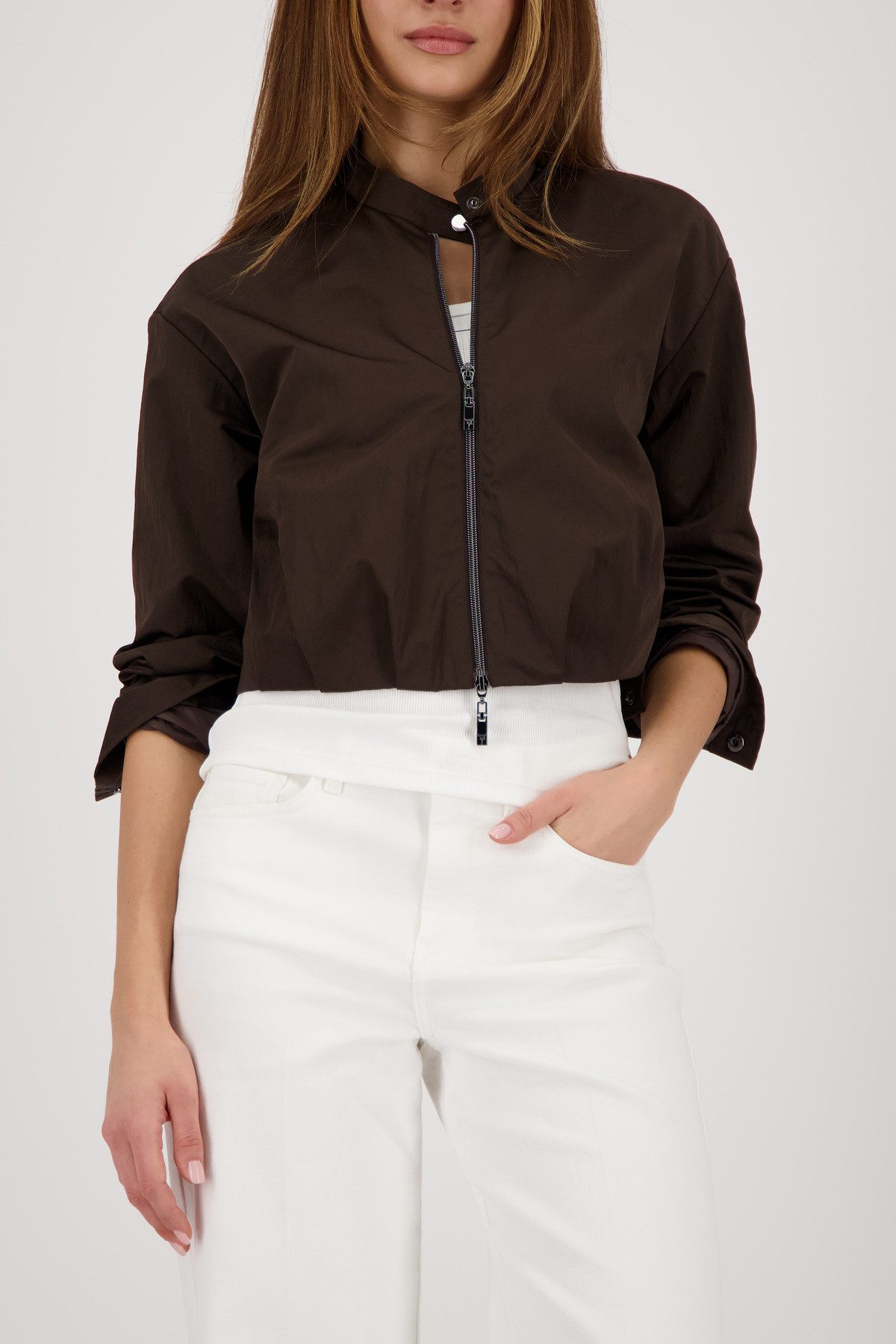Monari Blouson Jacke Nylon Regular fit mit Stehkragen günstig online kaufen