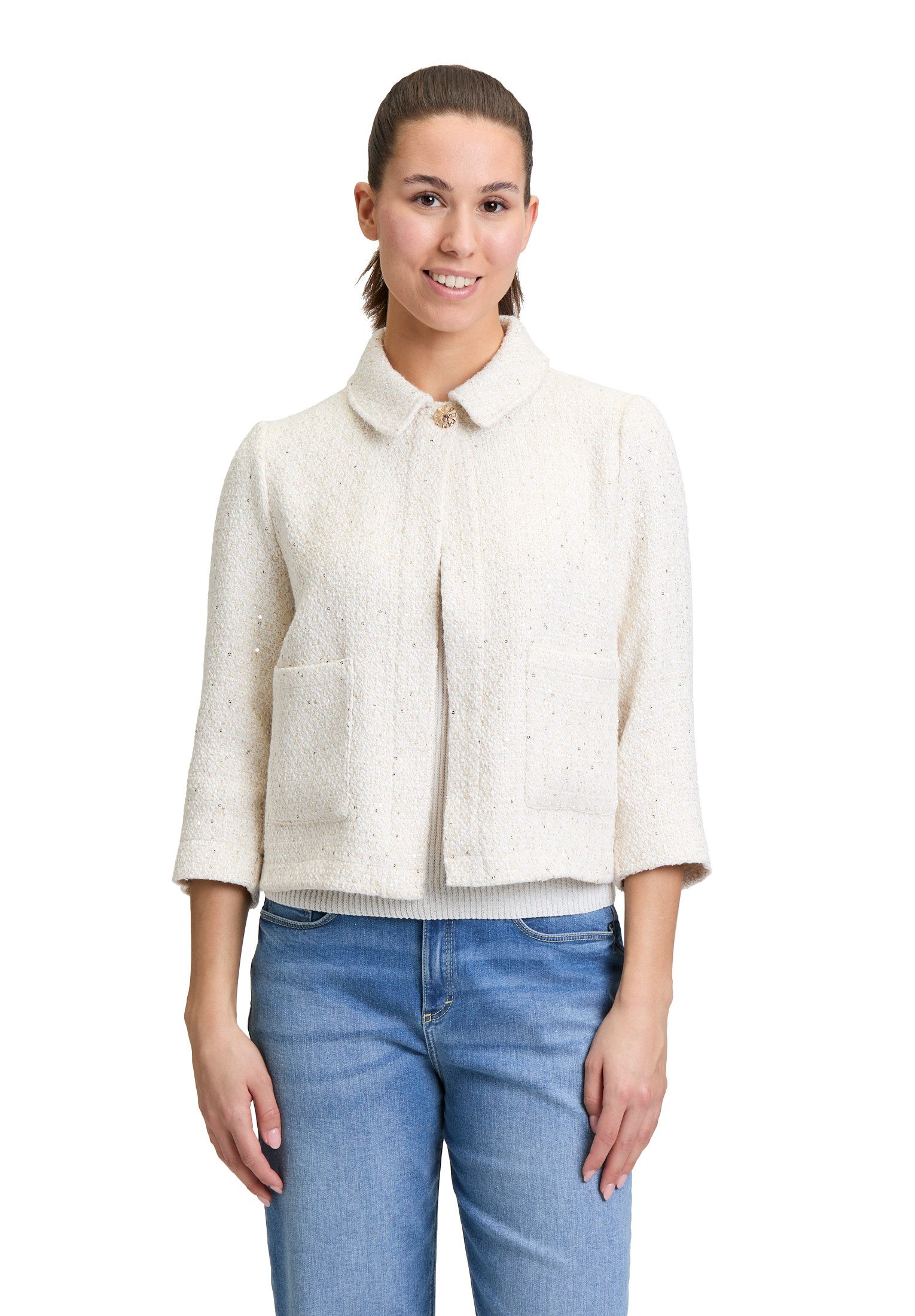 Cartoon Blusenblazer Blazerjacke Kurz 3/4 Arm CREAM/NATURE günstig online kaufen