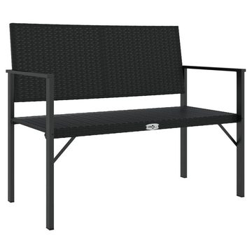 vidaXL Gartenbank Gartenbank 2-Sitzer Schwarz Poly Rattan (1-St)