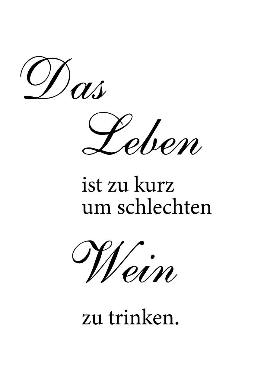 queence Wanddekoobjekt Leben und Wein, Stahlschild, günstig online kaufen