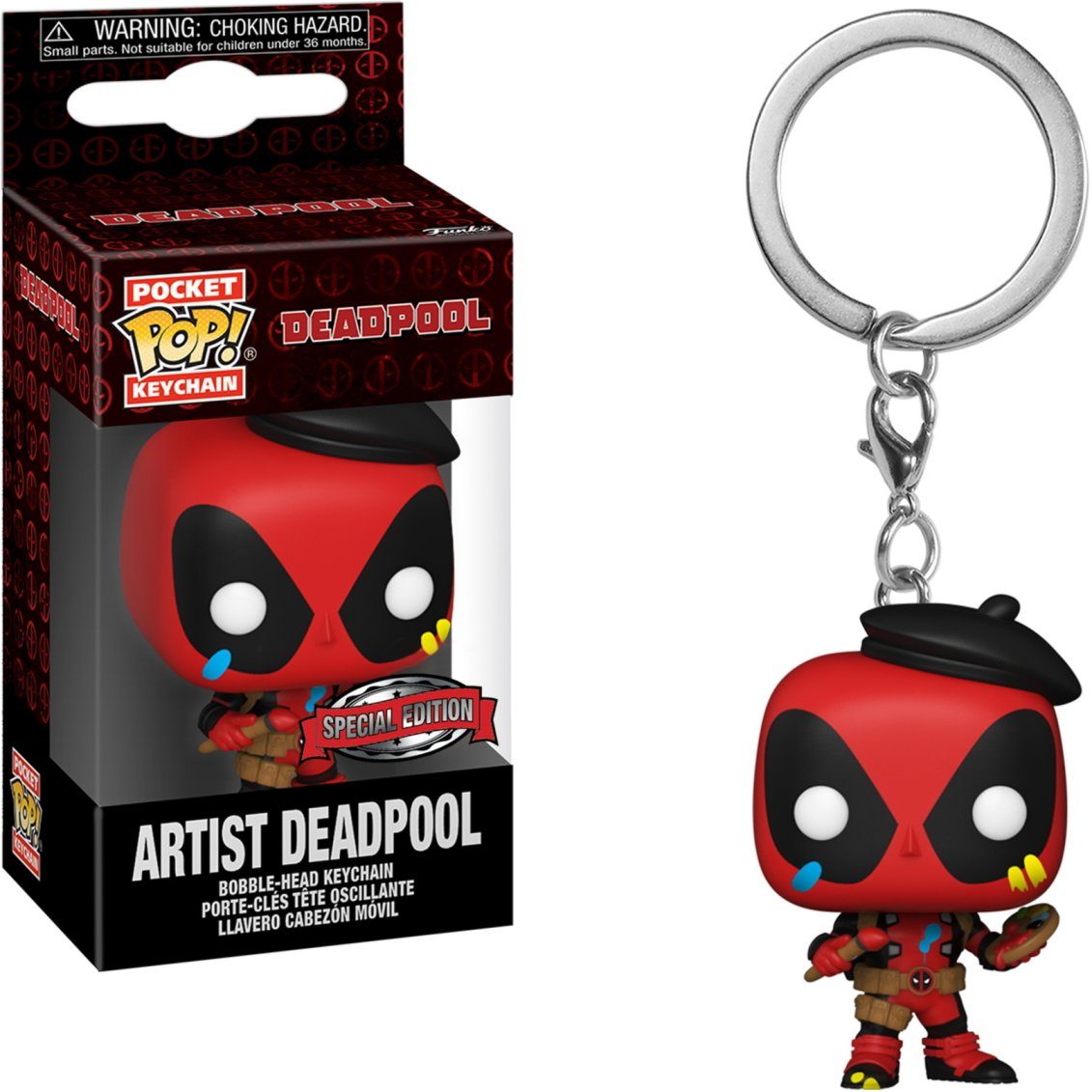 - Deadpool Deadpool Pop! Schlüsselanhänger Funko Artist Marvel Pocket SP