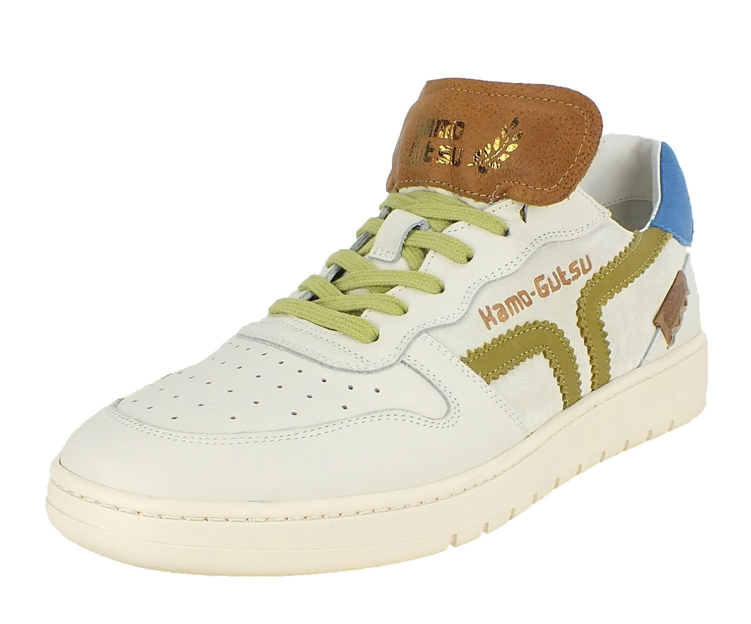 Kamo-Gutsu Damen Leder Halbschuhe Sneaker Modisch