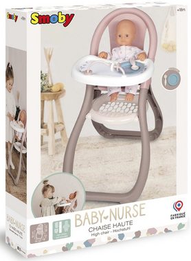 Smoby Puppenhochstuhl Baby Nurse, Puppenhochstuhl, rosa/beige
