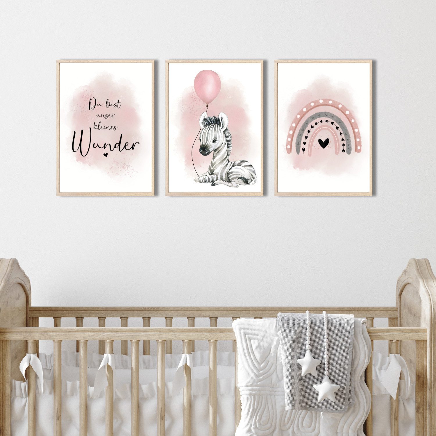 MeinBaby123® Poster Bilder Kinderzimmer, Poster Kinderzimmer Deko, Babyzimmer Deko, Spruch Wandbilder, Boho, Tiere – Bild 3 von 5