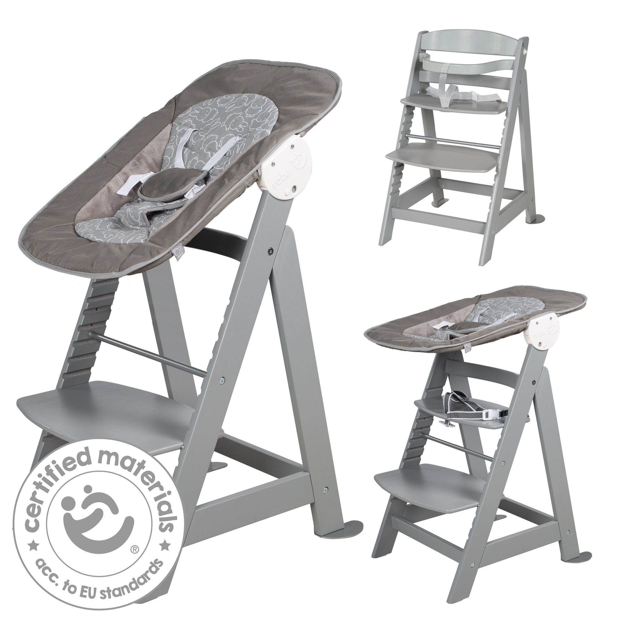 roba® Hochstuhl Born Up, Treppenhochstuhl mit Liegefunktion